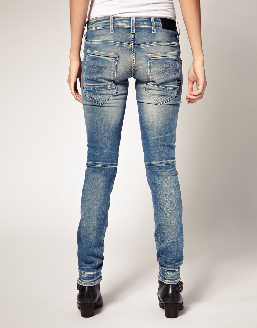 G-Star RAW New Elva Slim Tapered Jeans in Blue | Lyst