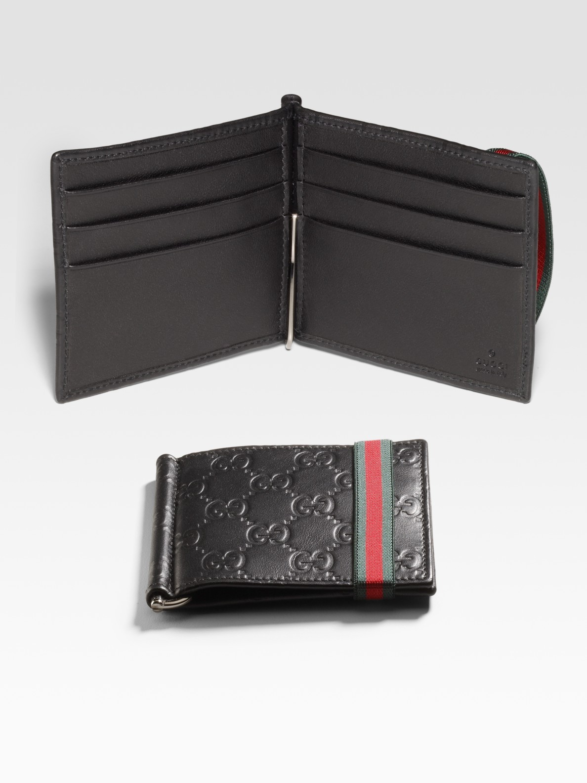 Gucci Unisex Microguccissima GG Black Money Clip Wallet 544478 