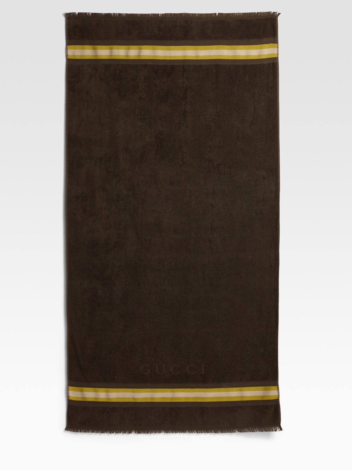 Gucci Cotton Beach Towel In Brown Lyst Gucci Cotton Beach Towel In Brown Lyst