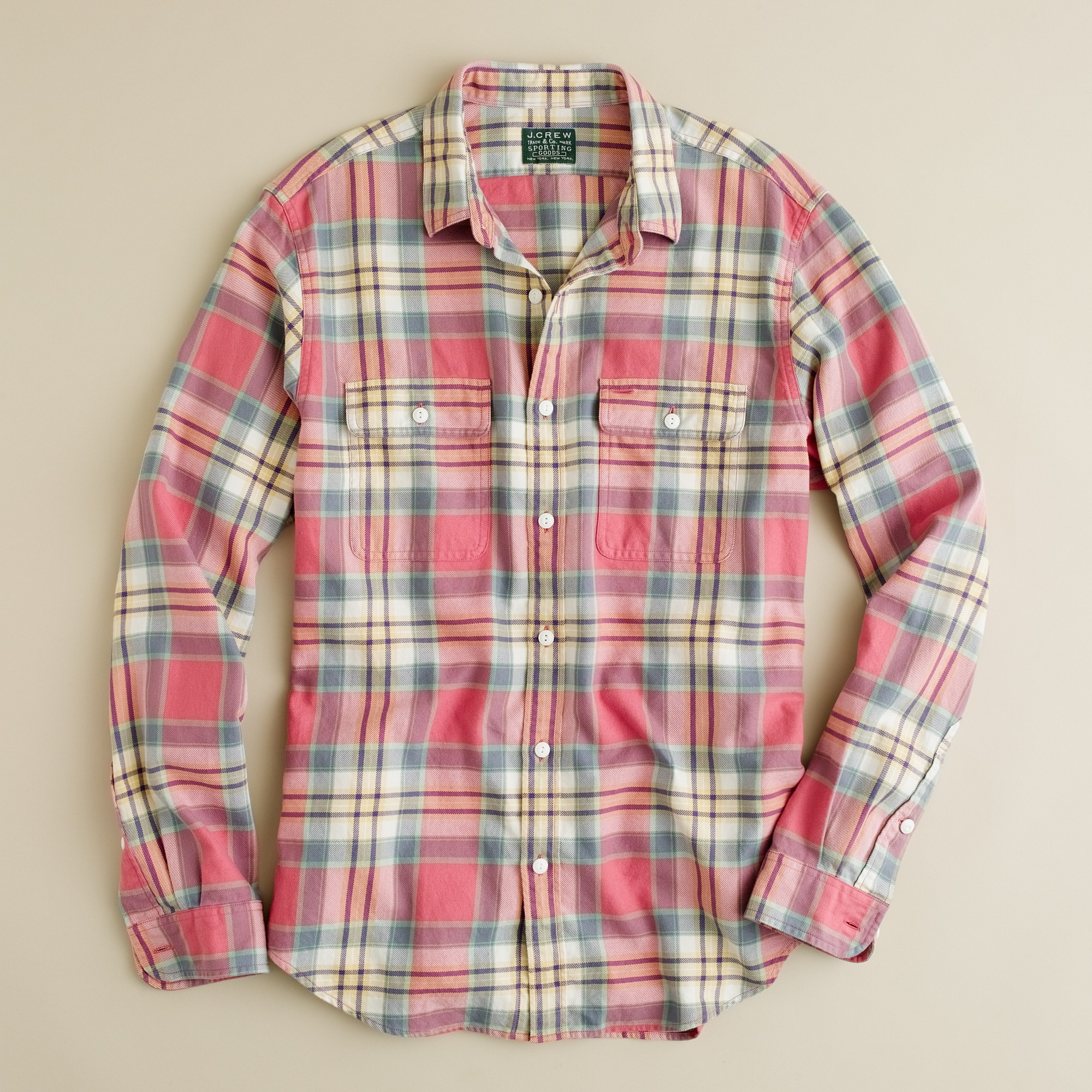 J.Crew Vintage Flannel Shirt in Amherst Plaid in Red for Men | Lyst