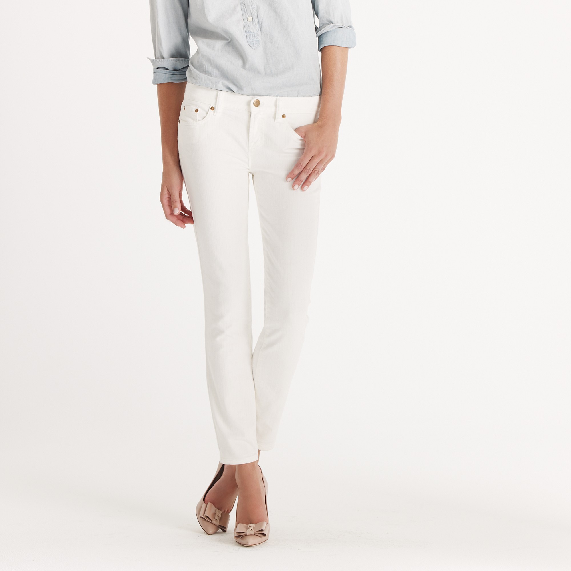 j crew white toothpick jeans