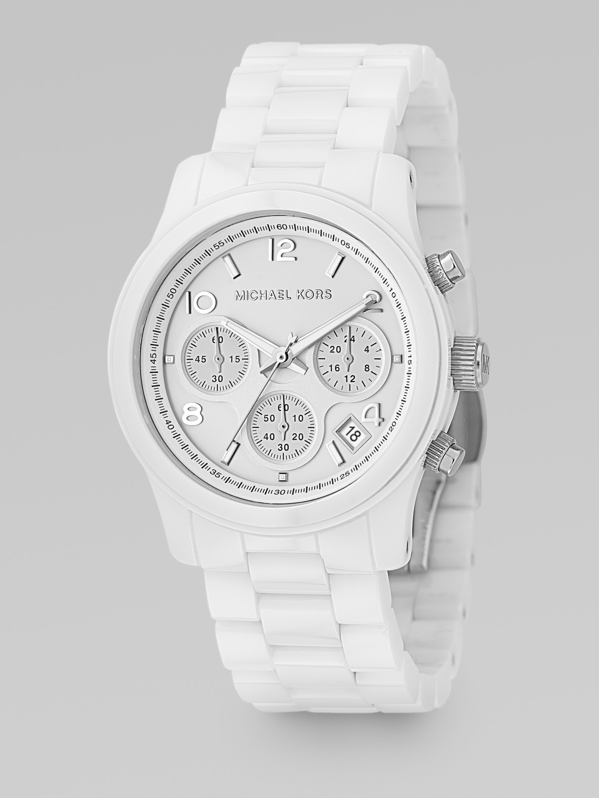 michael kors ceramic white watch