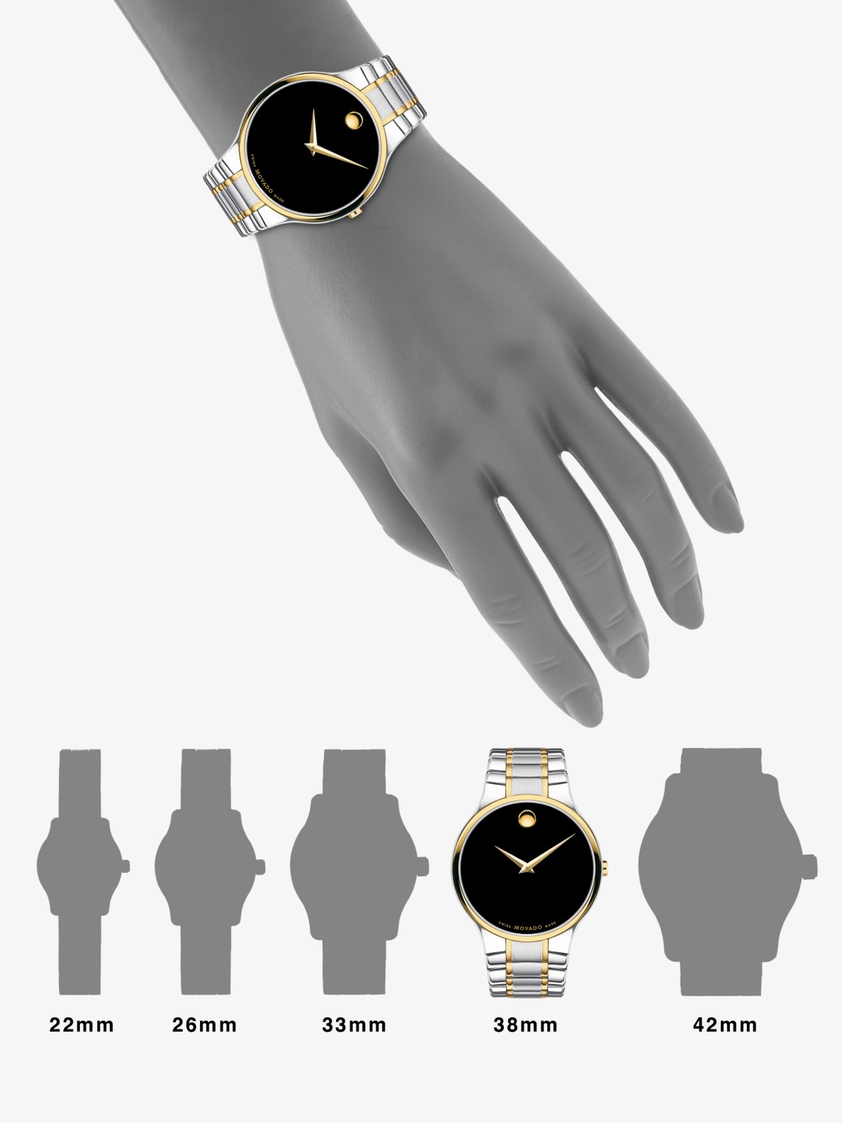 movado serio two tone