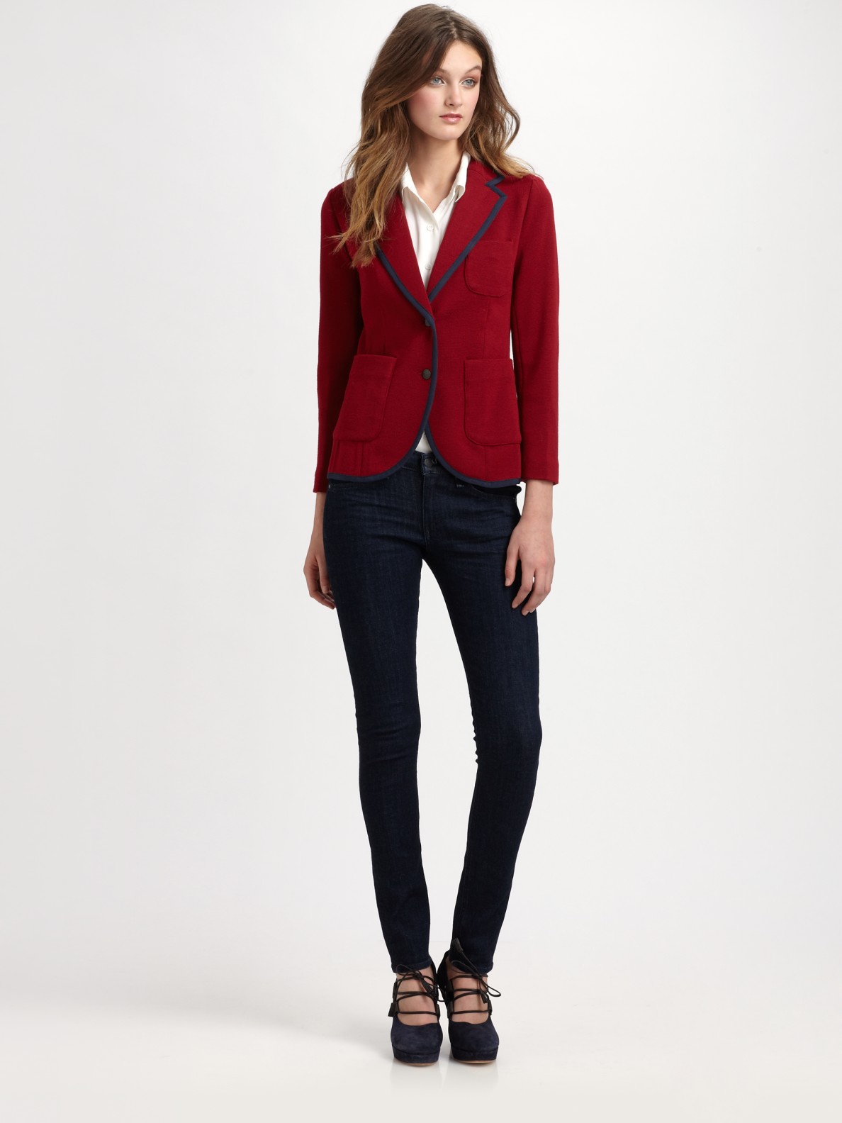 rag and bone red blazer