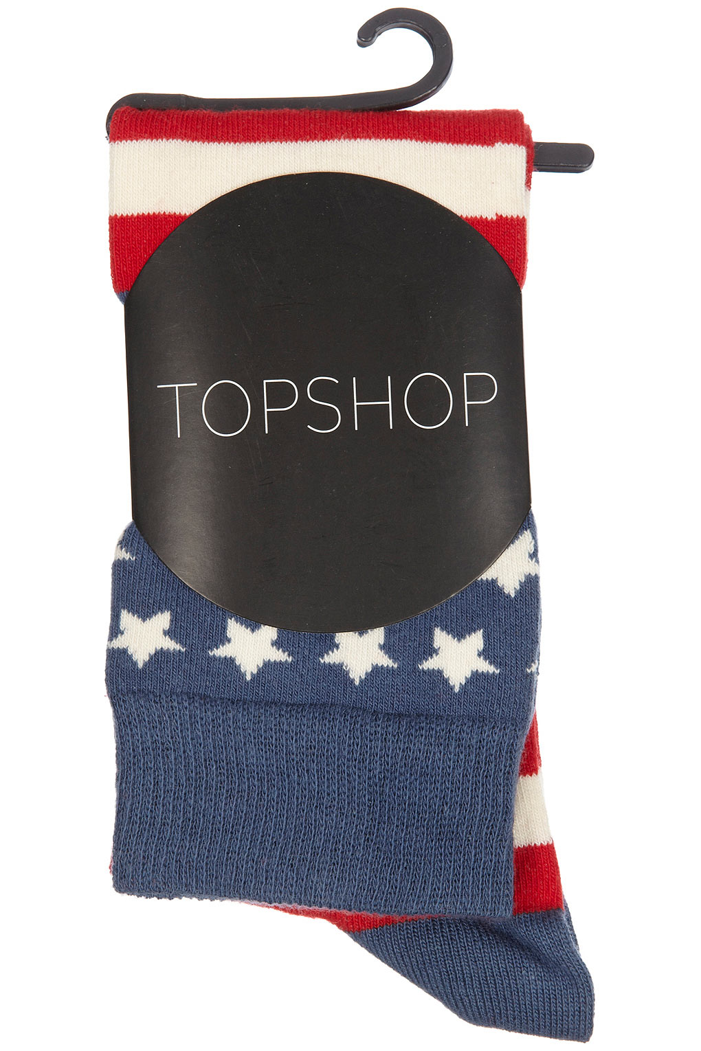 American Flag Knee High Socks in Blue Lyst