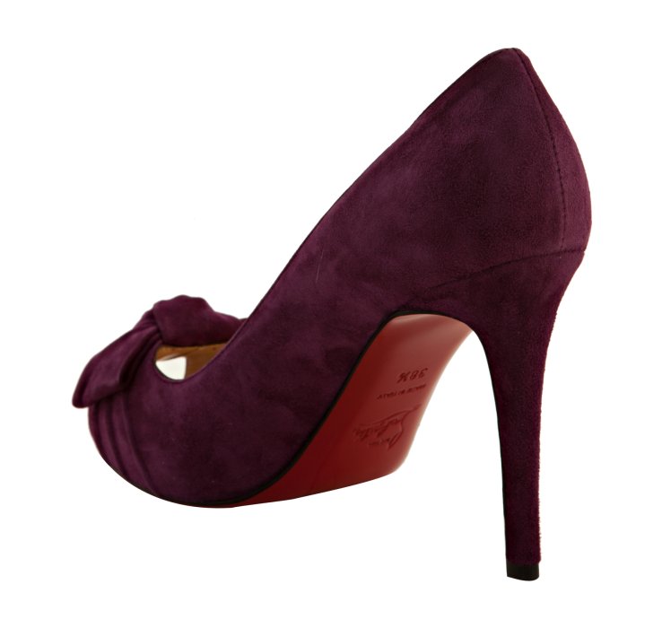 christian louboutin suede Decollete pumps Purple pointed toes ...  