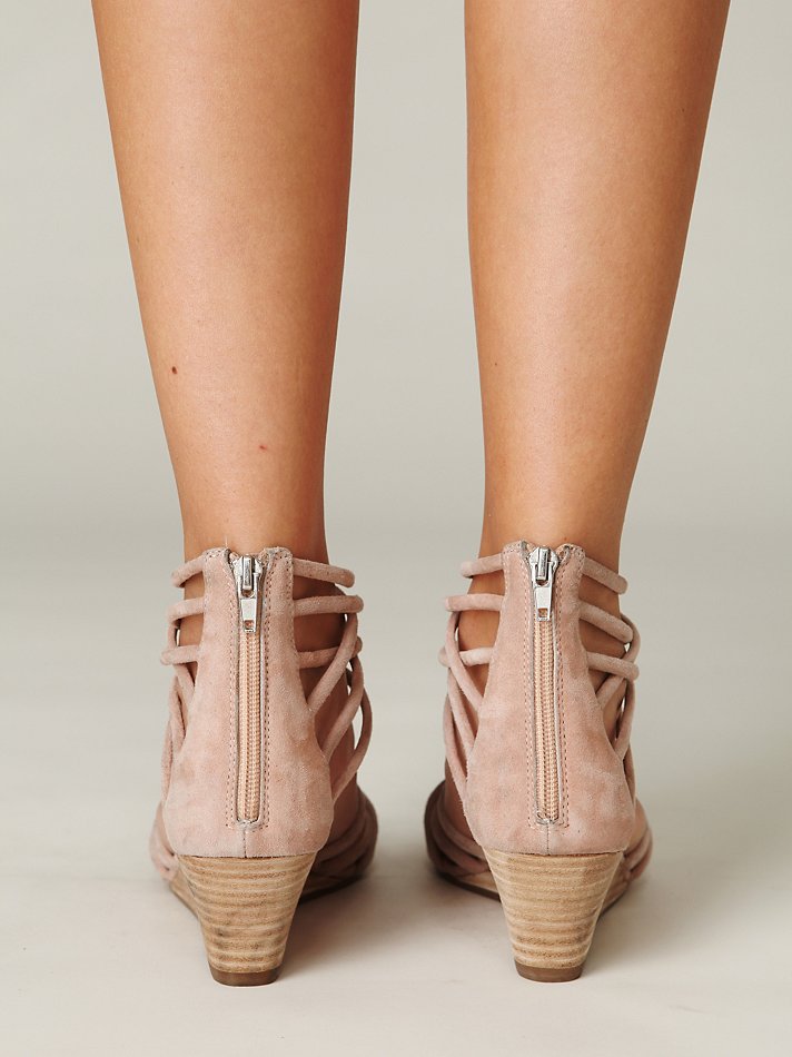 blush wedge sandals