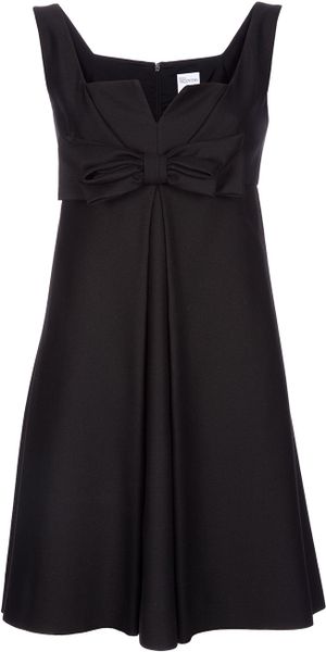 Red Valentino Bow Detail Dress in Black | Lyst