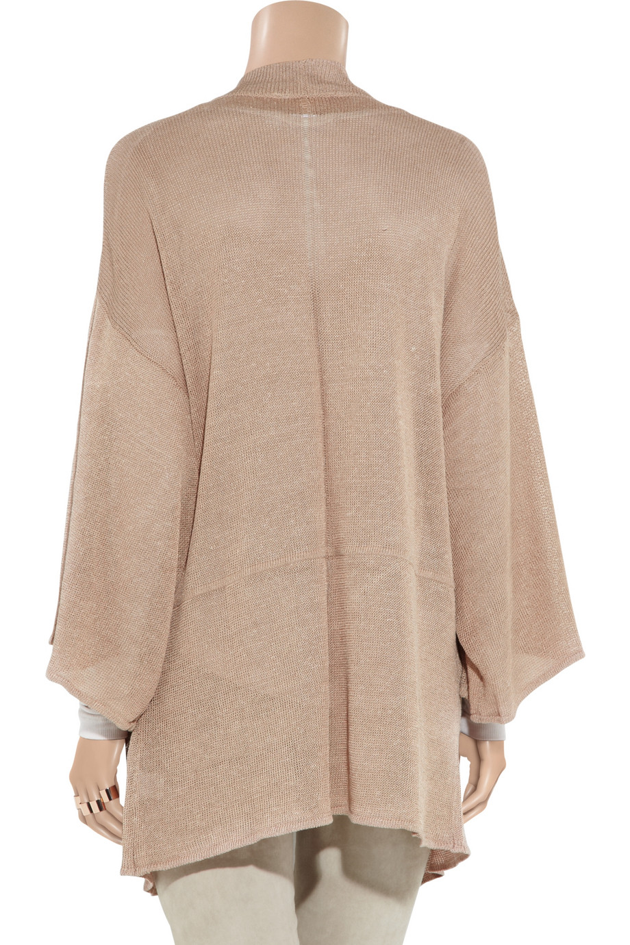 Kain Bea Openknit Linenblend Cardigan in Brown Lyst