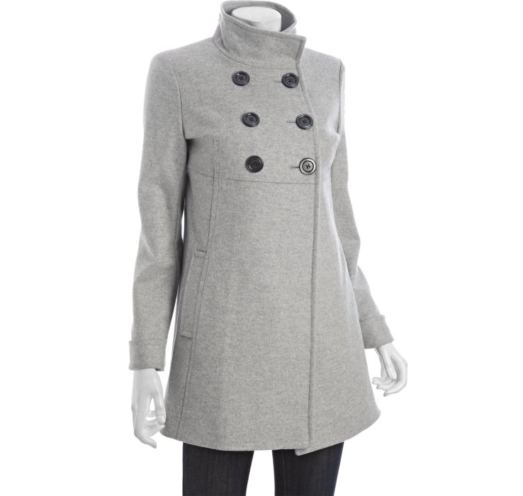 Lyst - Michael michael kors Wool Blend Double Breasted Babydoll Coat in ...