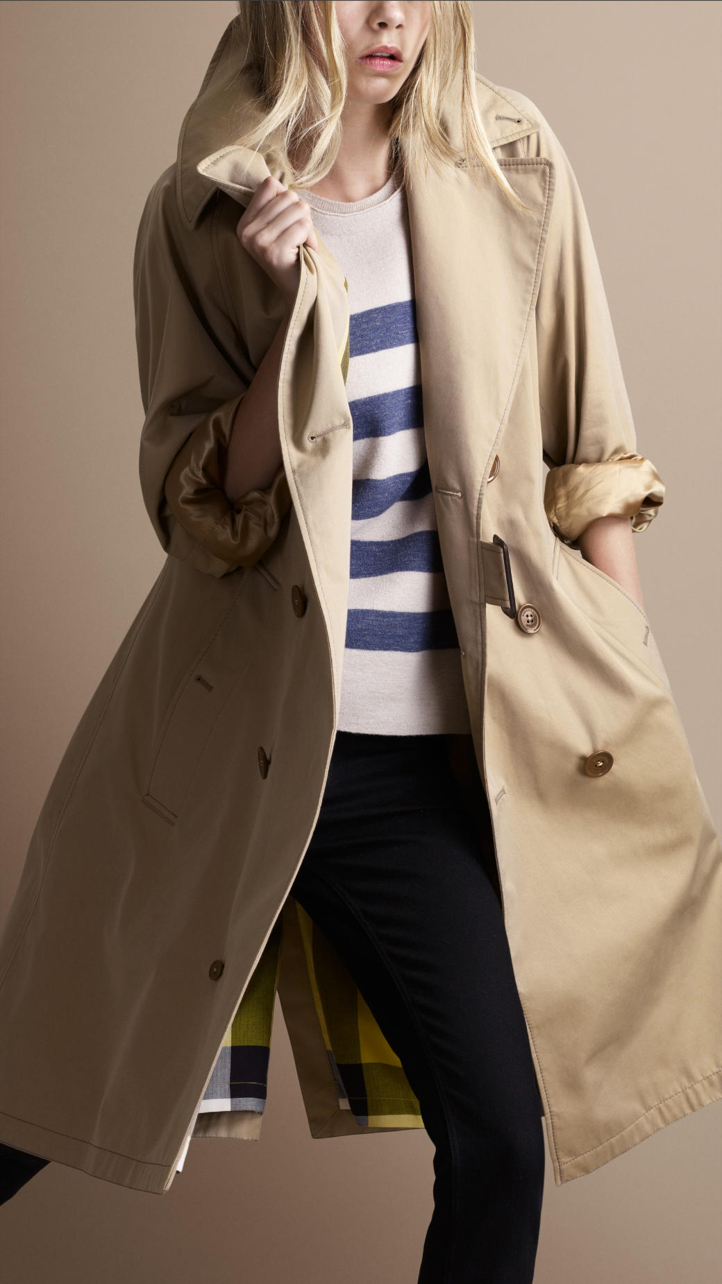burberry a line trench coat