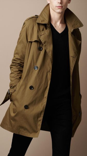 Burberry Brit Wool Lined Trench Coat in Khaki for Men (military khaki ...