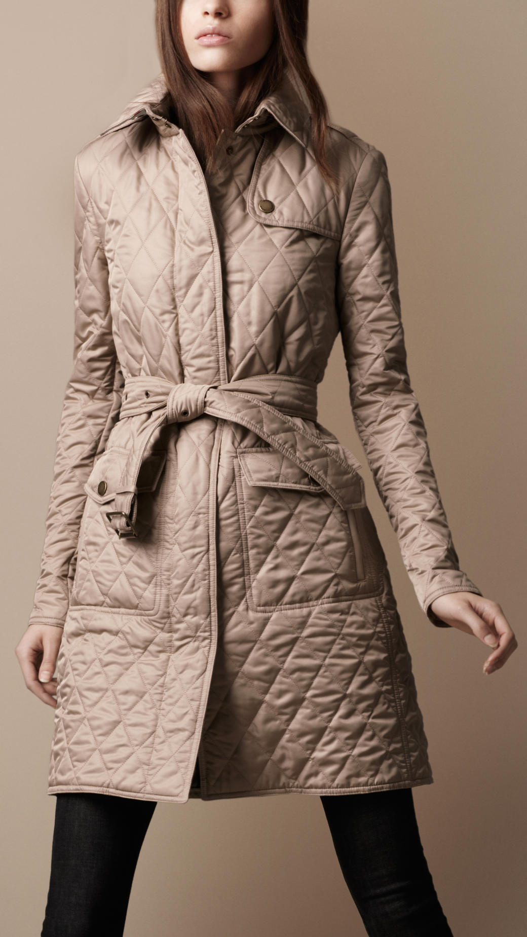 burberry quilted trench coat