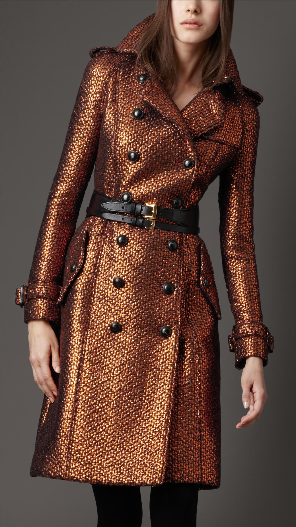 burberry metallic trench coat