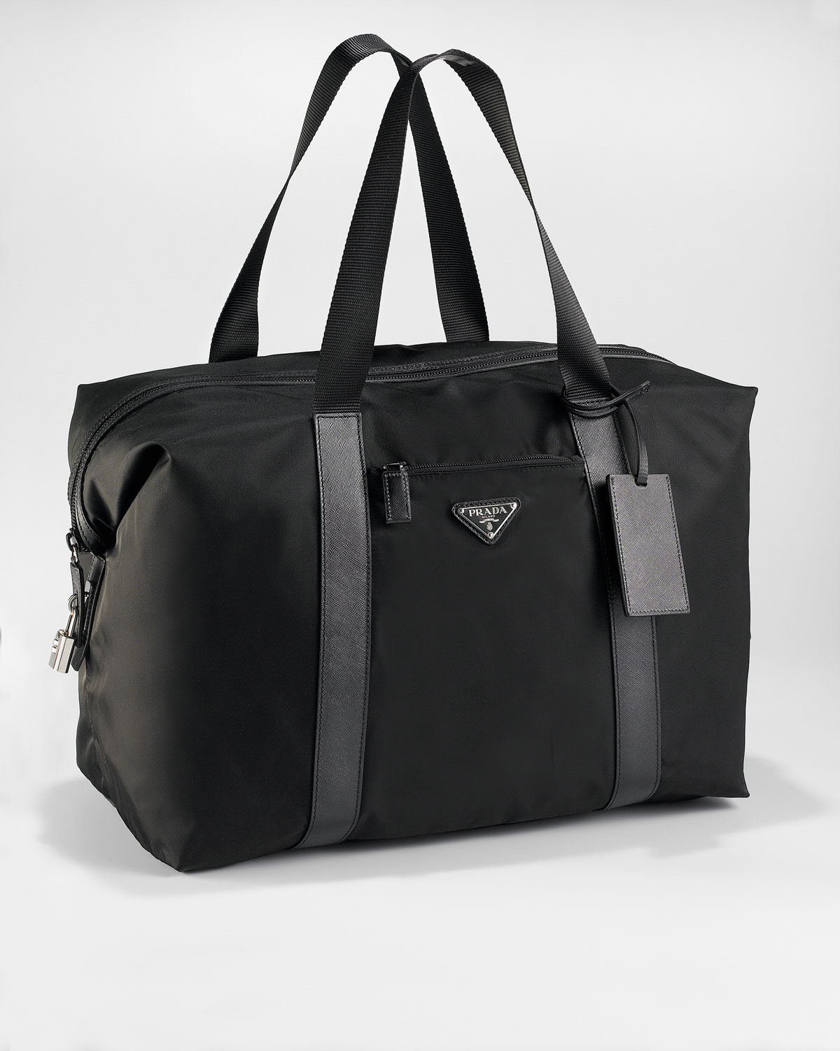 Prada Soft Duffel Bag in Black for Men