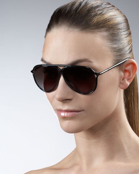 Tom ford black oversized aviator sunglasses #9