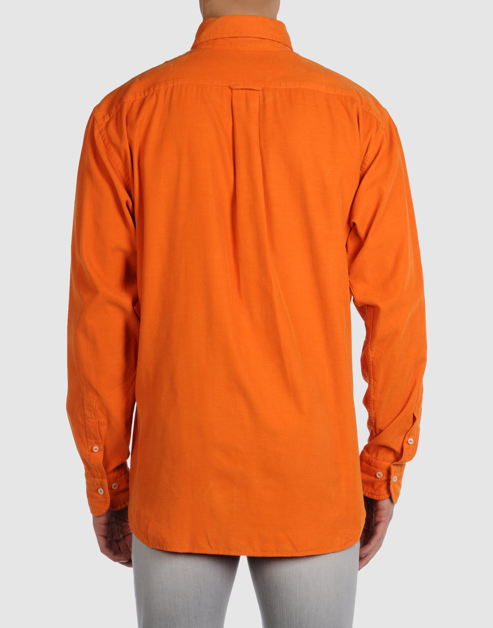 Burberry Long Sleeve Shirts in Orange for Men - Lyst