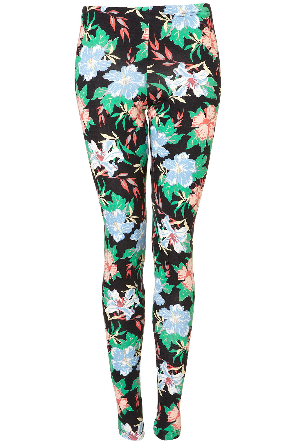 Lyst Tropical Floral Print Legging in Black