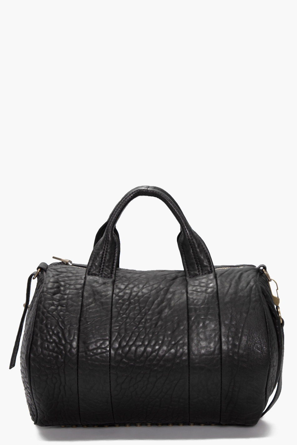Alexander Wang Rocco Mini Duffle Leather Bag in Black - Lyst