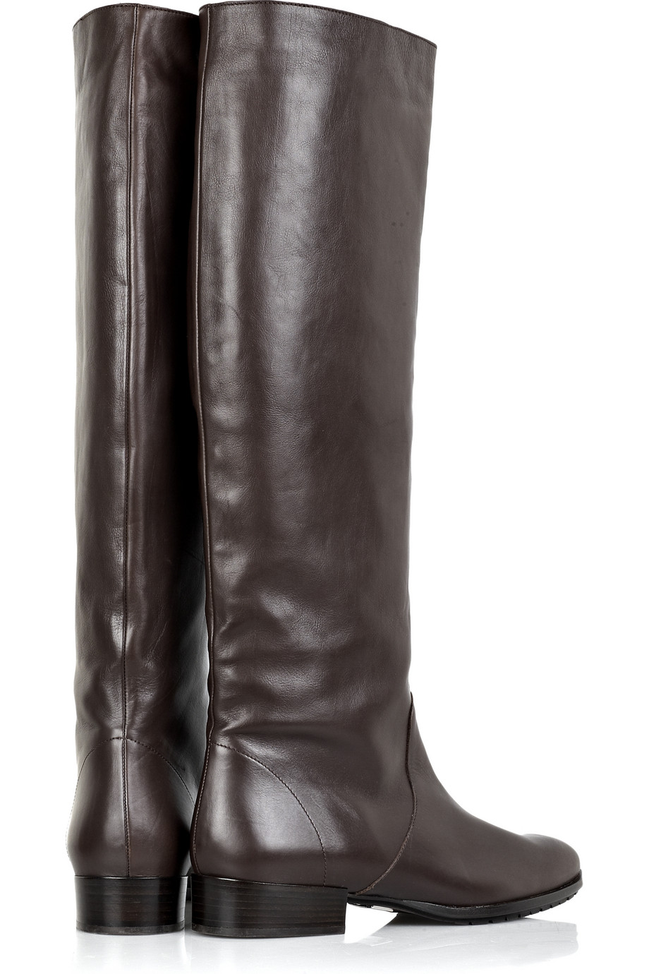 Michael Kors Flat Leather Knee-High Boots In Brown  Lyst-5985