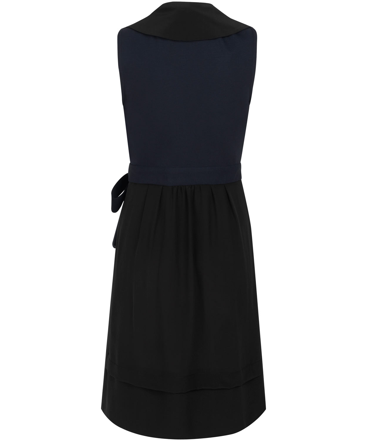 Lyst - Sonia By Sonia Rykiel Navy and Black Ruffle Wrap Dress in Blue