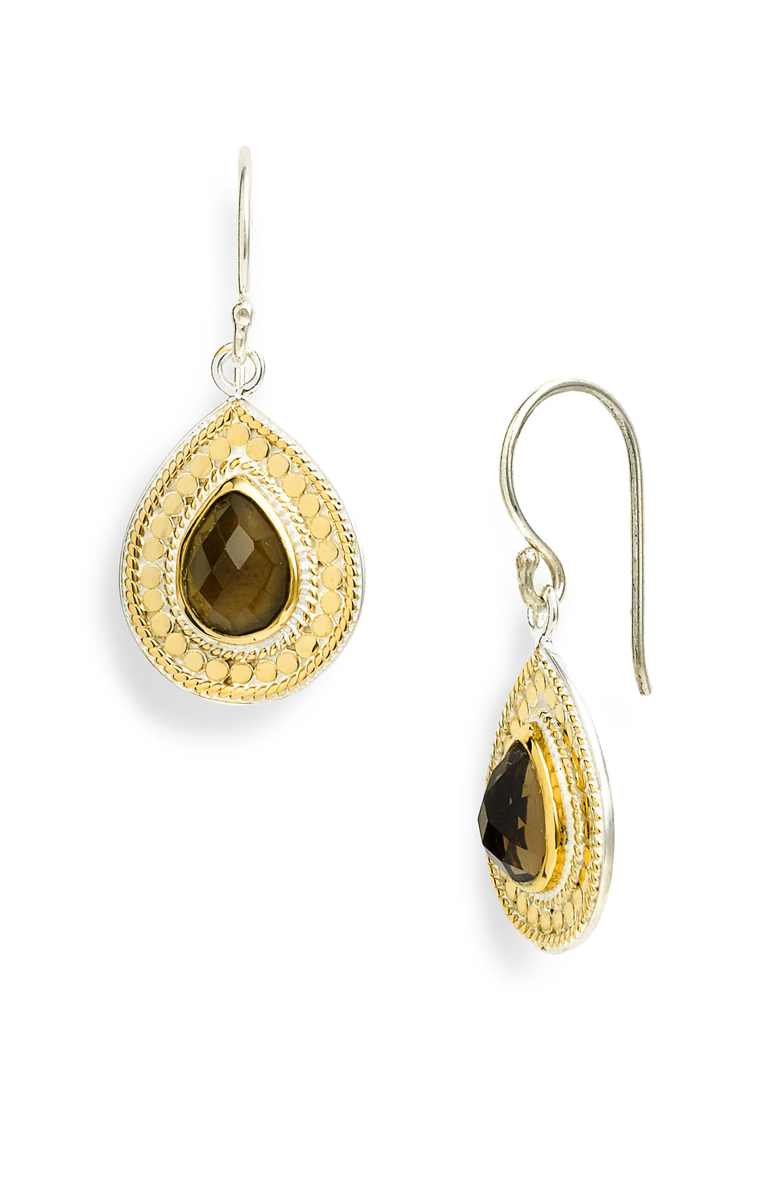 Anna Beck Gili Small Stone Teardrop Earrings in Gold (gold/ smoky ...