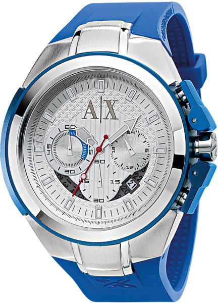 Armani Exchange Mens Chronograph Watch in Blue for Men | Lyst