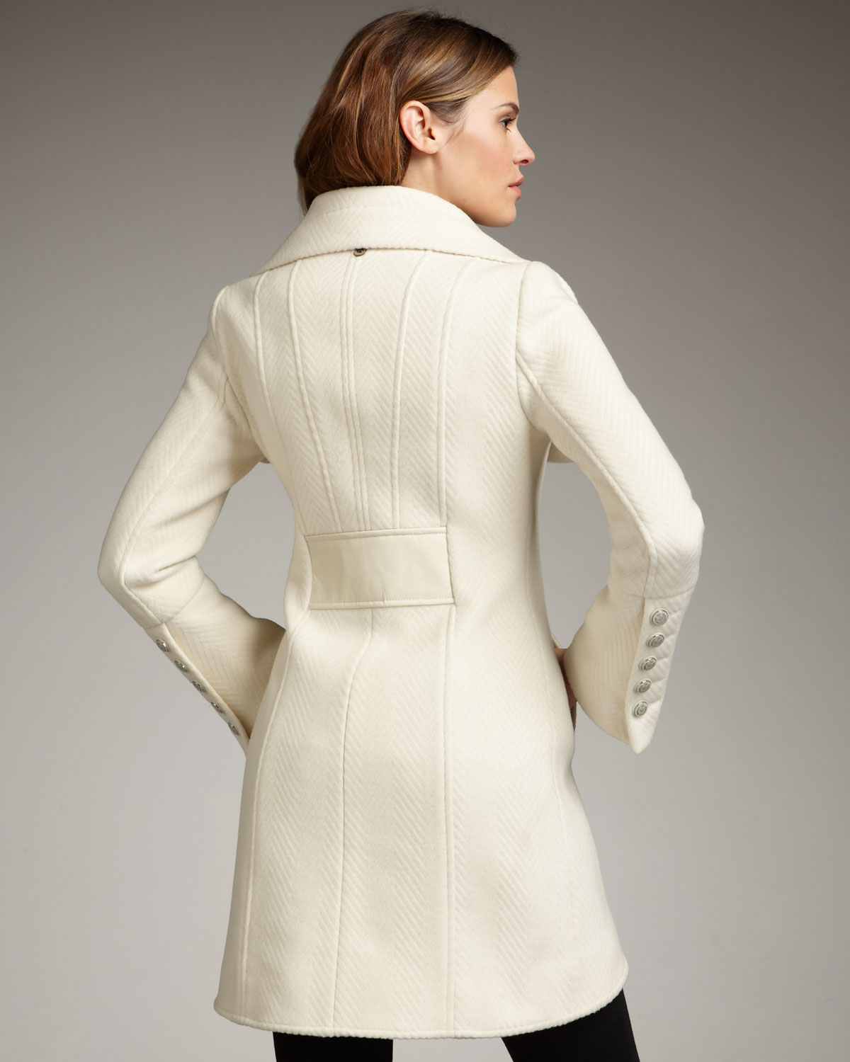 womens off white wool coat