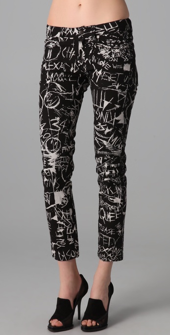 black graffiti jeans
