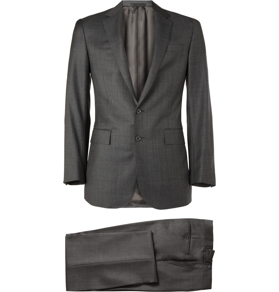 Ralph Lauren Black Label Anthony Wool Gabardine Suit in Gray for Men | Lyst