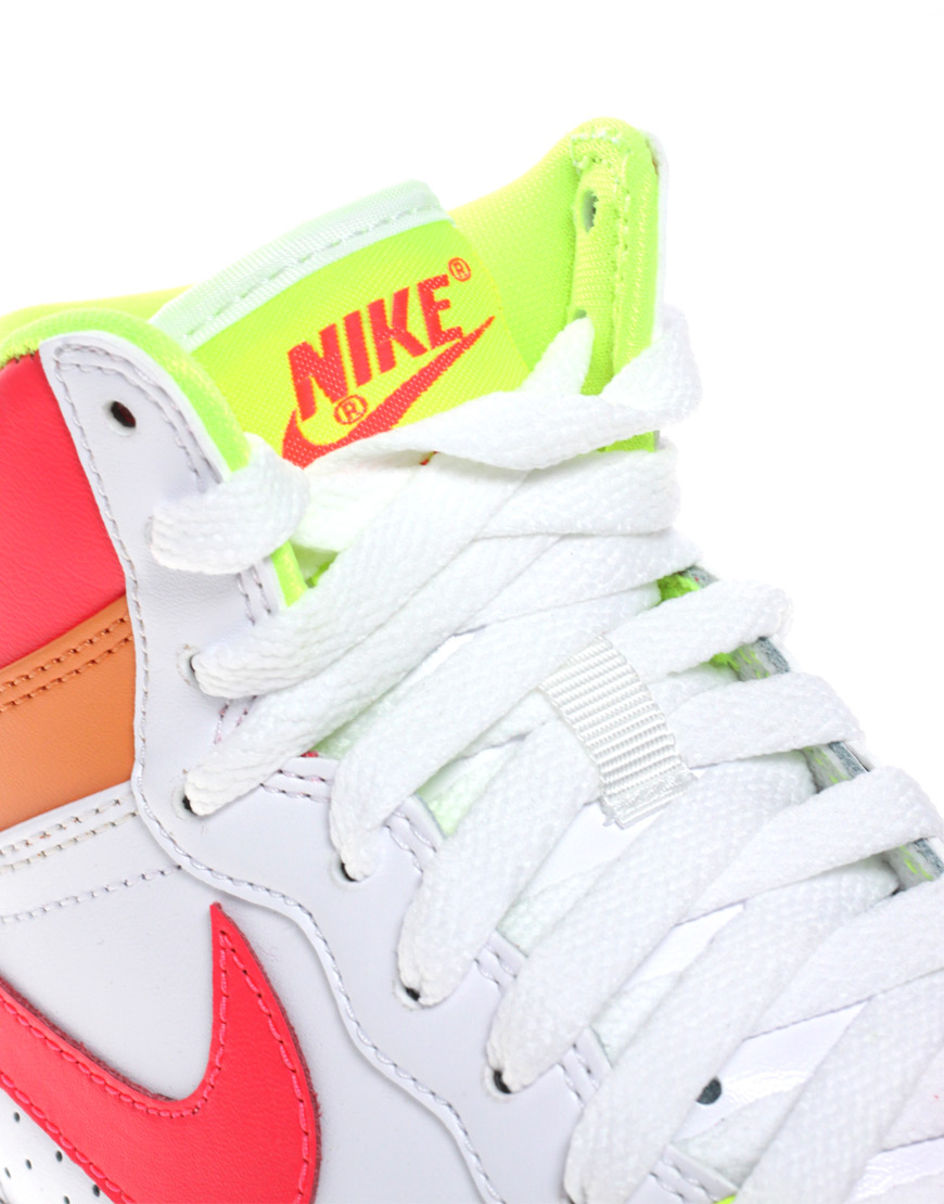 Nike Court Force High Top Trainers in White | Lyst
