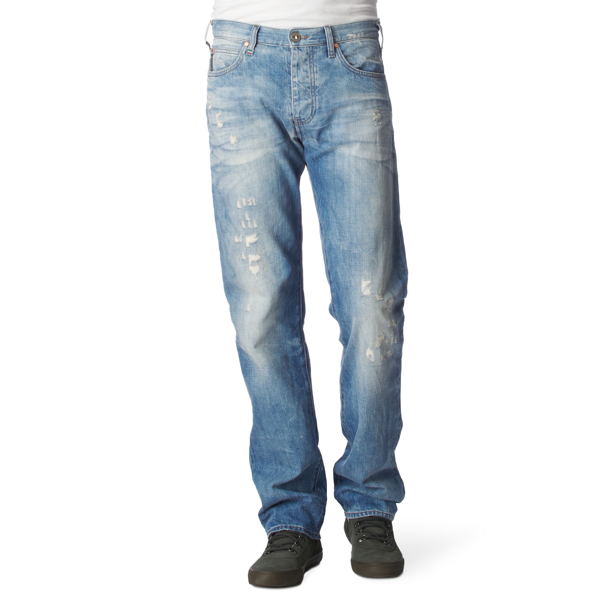 distressed armani jeans