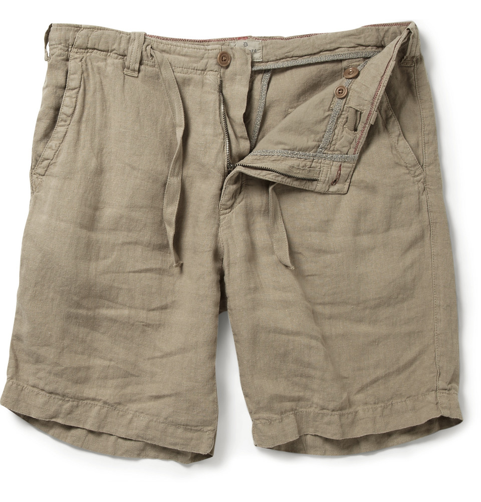 Hartford Linen Shorts in Natural for Men