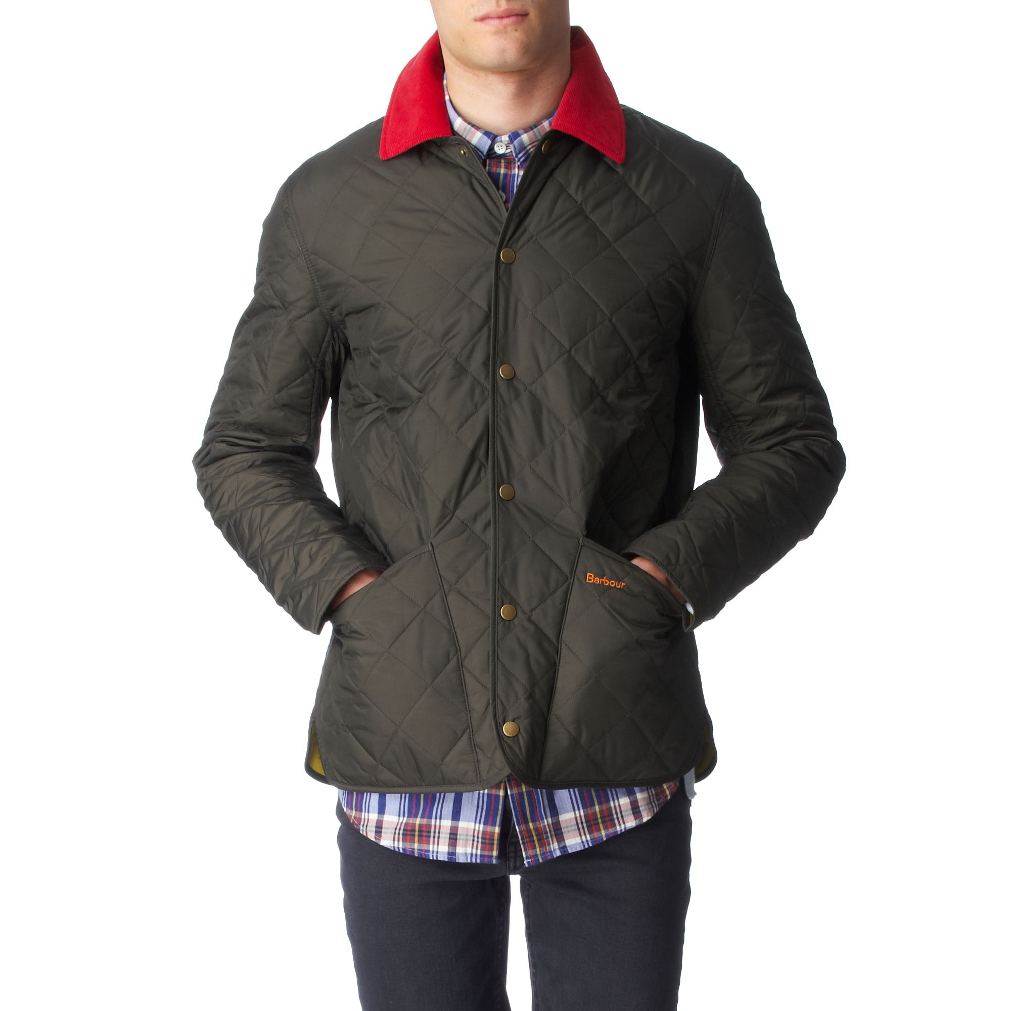 barbour quilted green jacket