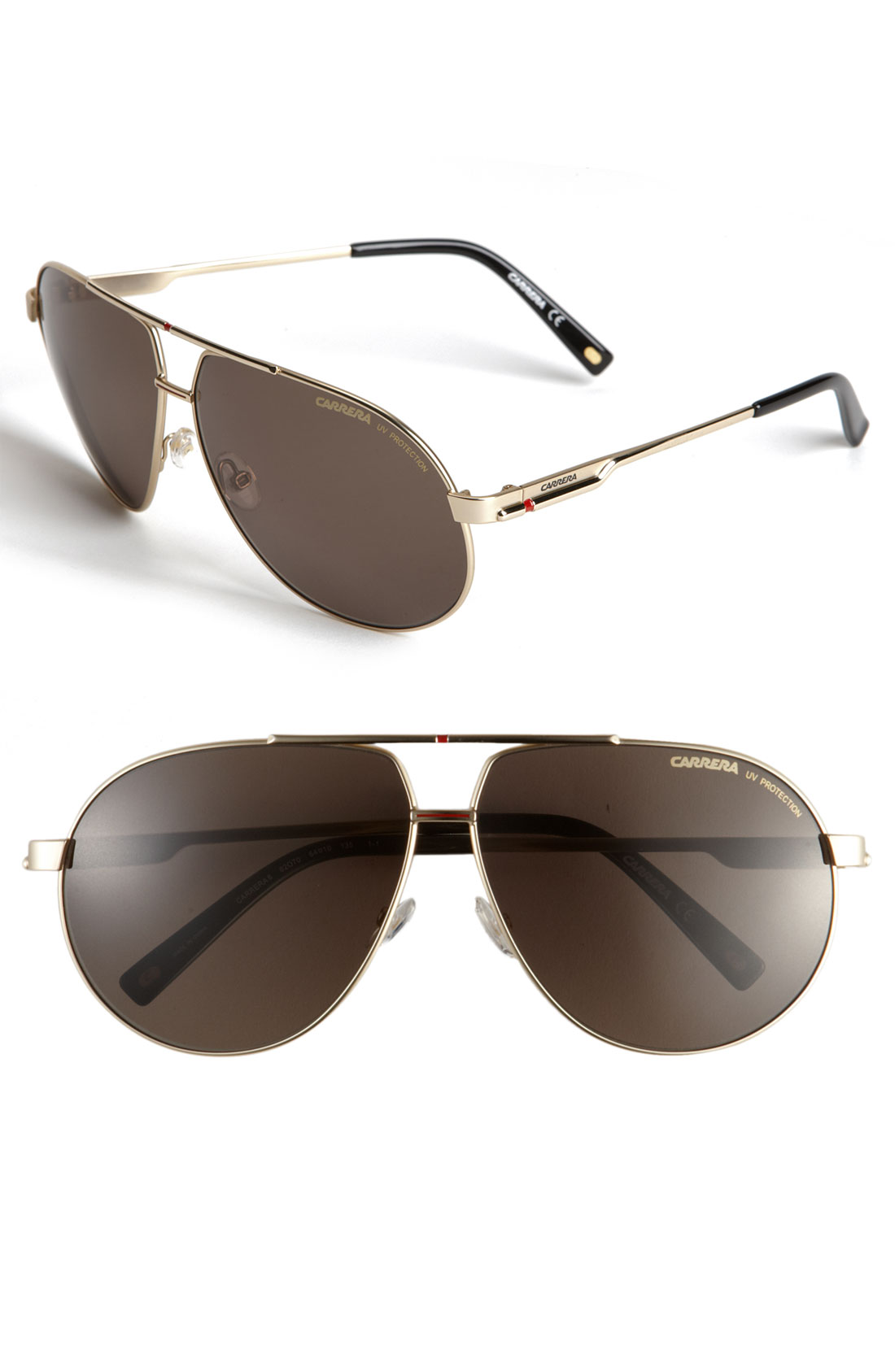 Carrera Eyewear Metal Aviator Sunglasses in Gold for Men (gold matte ...
