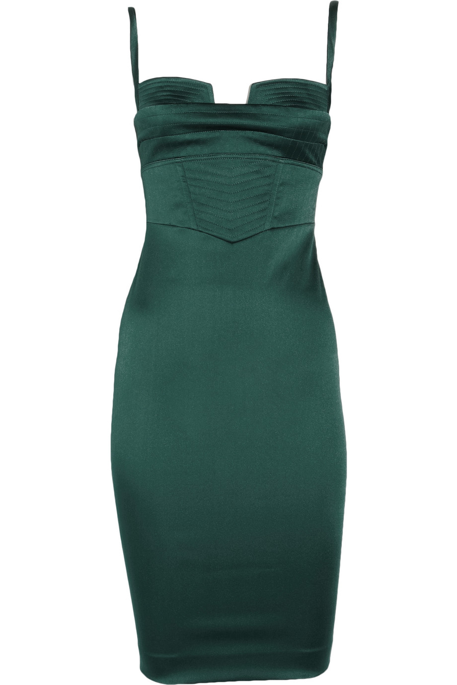 Just Cavalli Stretch-satin Bustier Dress in Green - Lyst
