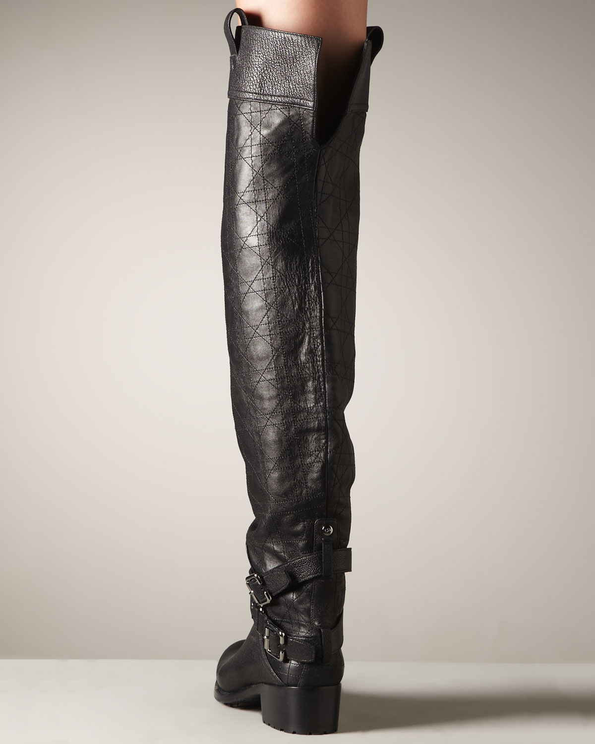 Dior Over-the-knee Biker Motorcycle Boot in Black - Lyst