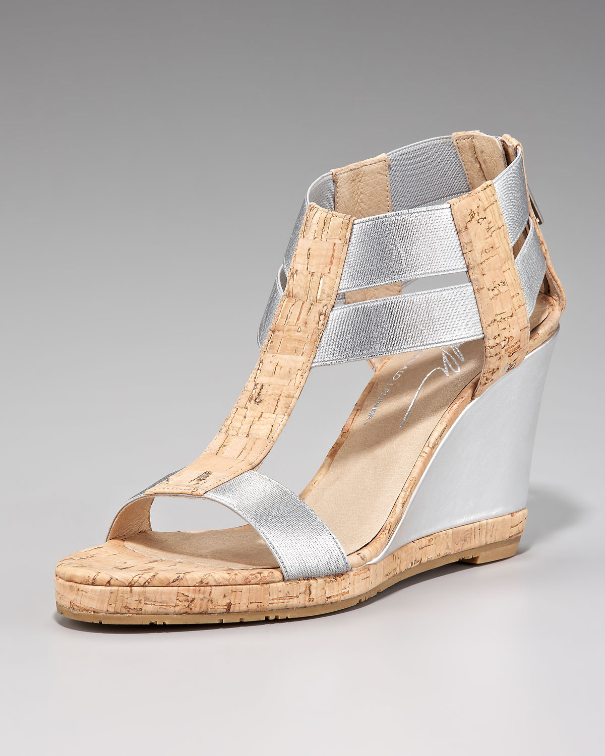 donald pliner cork wedge sandals