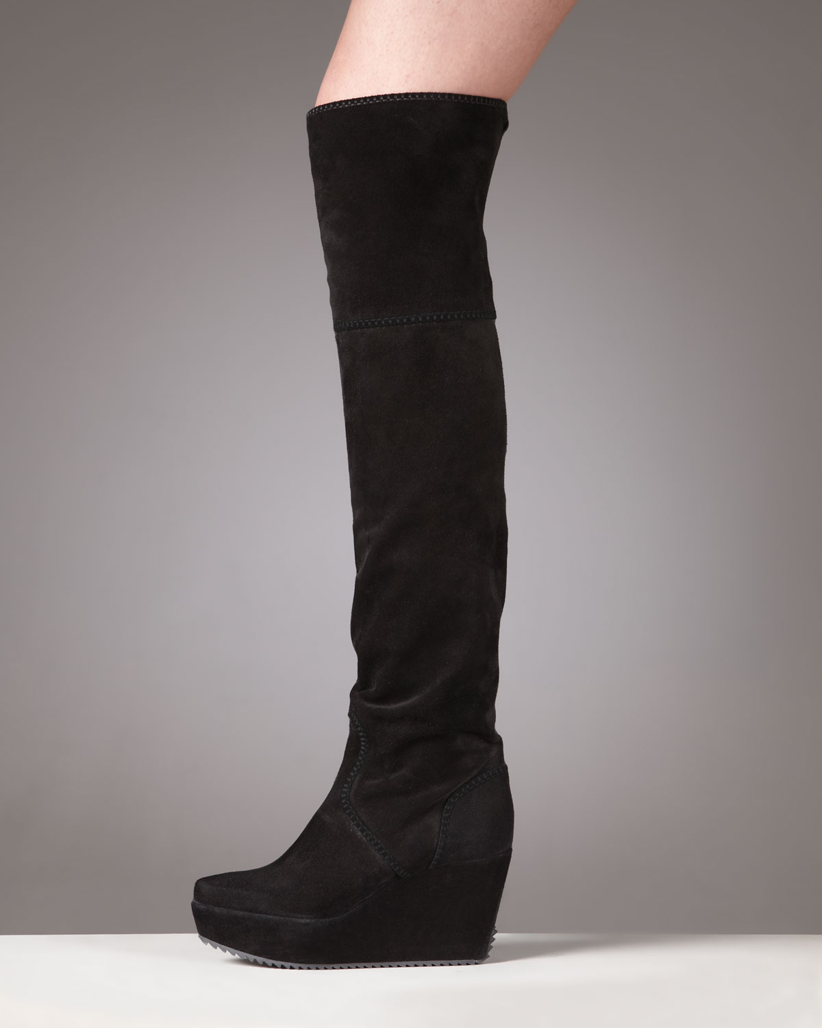 donna karan wedge boots