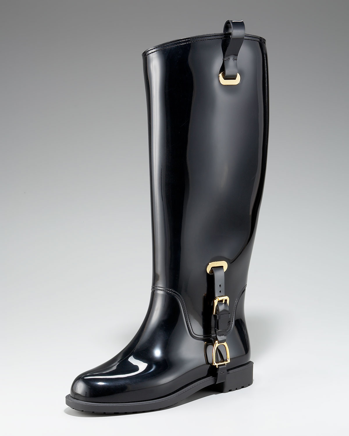 ralph lauren black rain boots