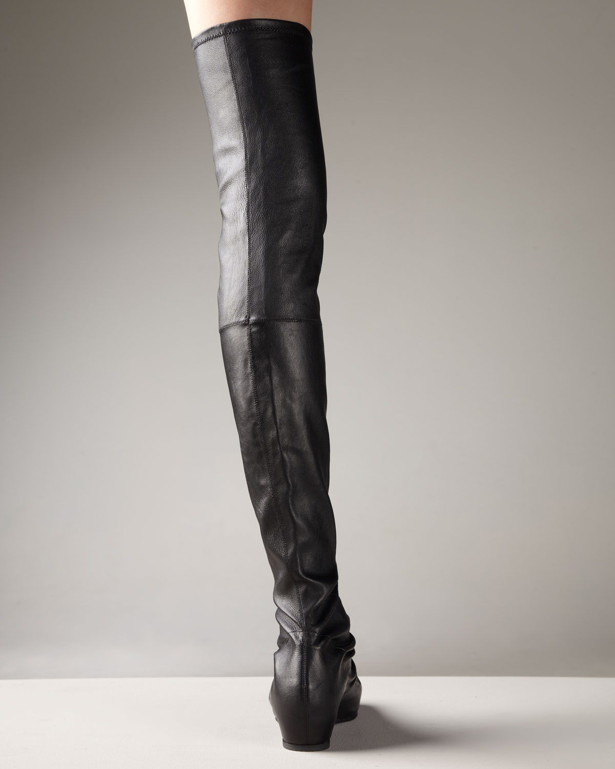 Rick Owens Internalwedge Overtheknee Boot in Black Lyst