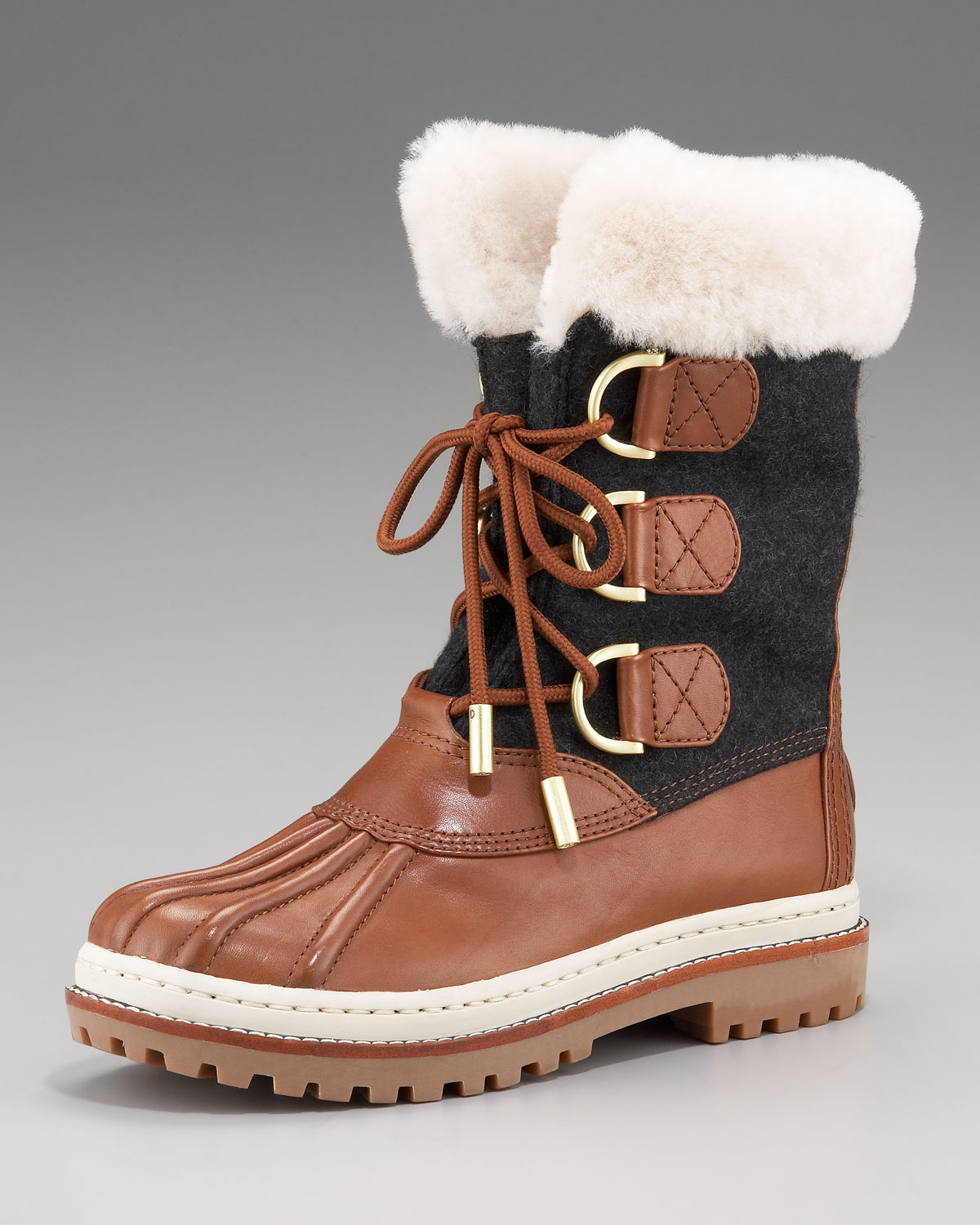 shearling duck boots