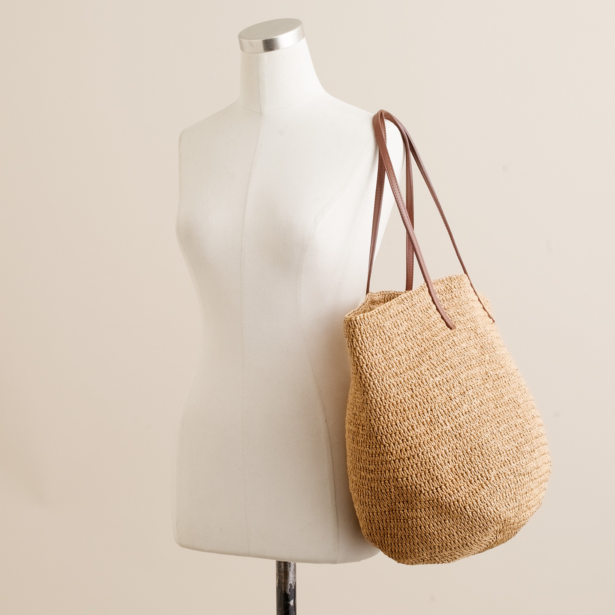 j crew straw tote