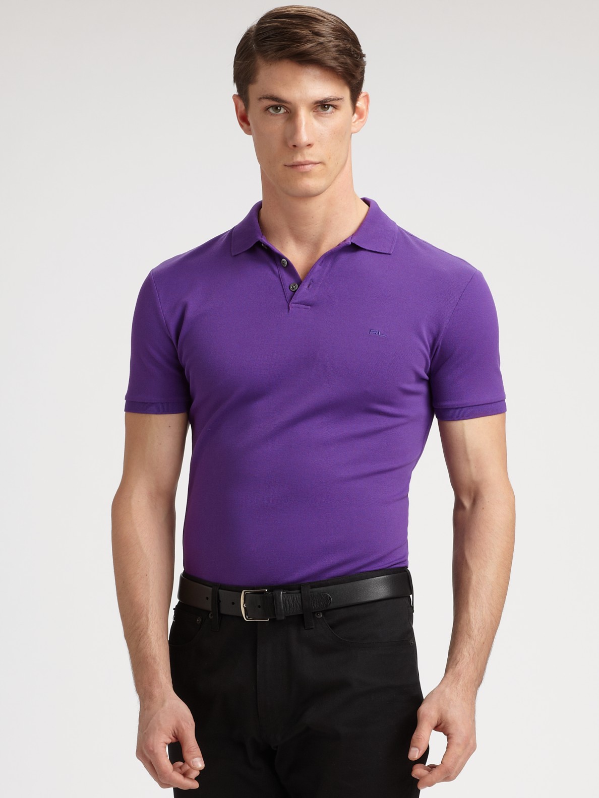 black and purple ralph lauren polo shirt