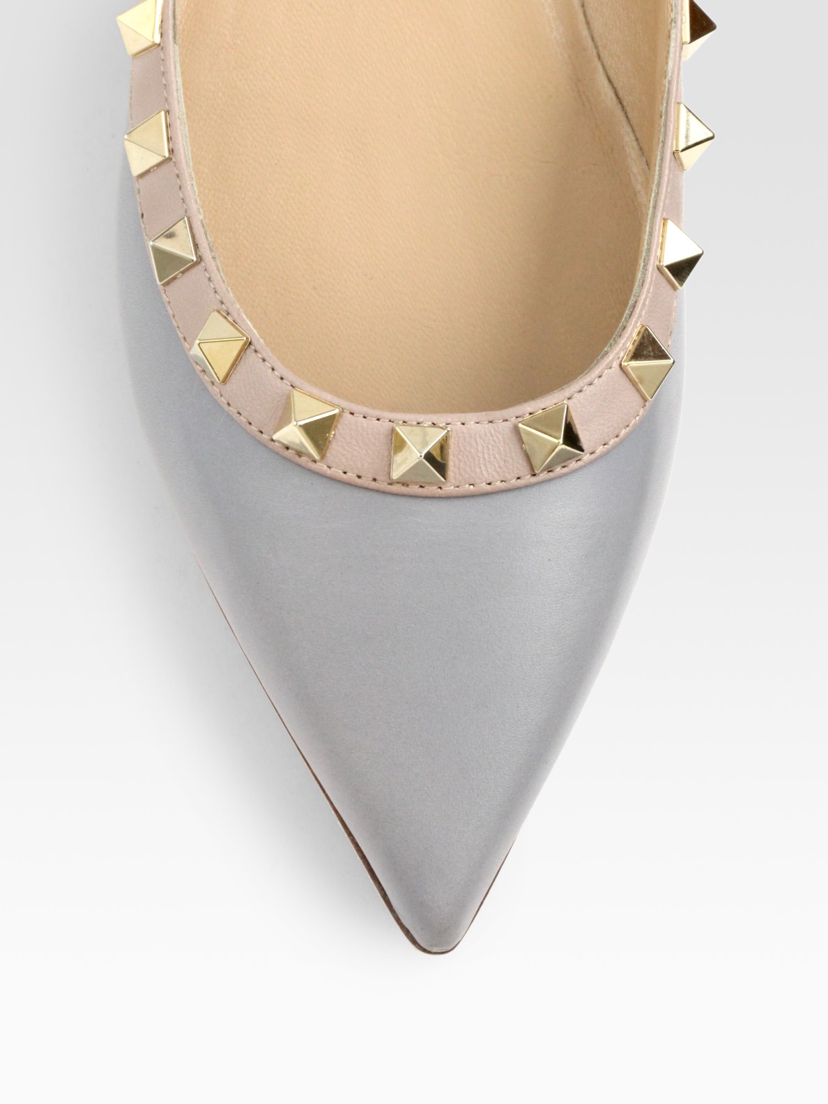 grey valentino rockstud shoes