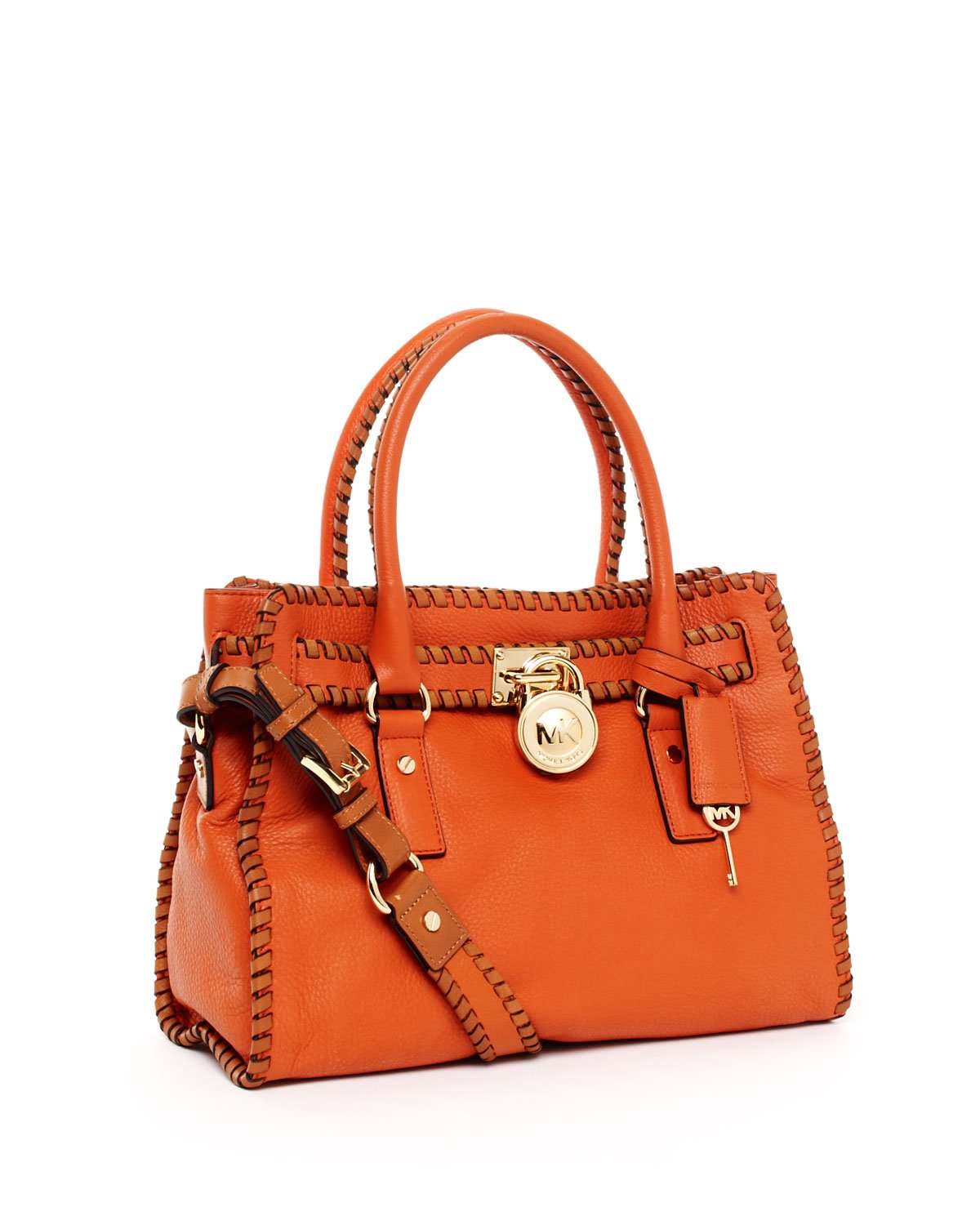 michael kors hamilton satchel orange