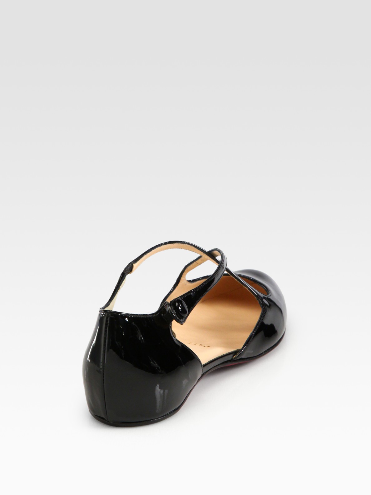 christian louboutin patent leather Mary Jane wedges Black snap ...