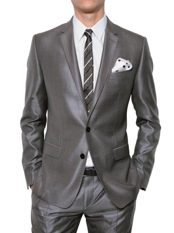 Dolce & Gabbana Jaspé Wool & Silk Blend Suit in Grey (Gray) for Men - Lyst