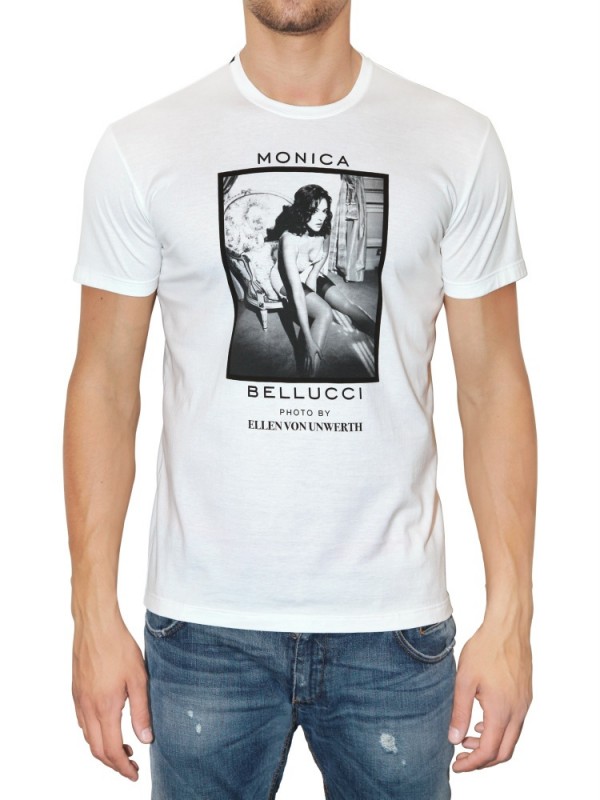 Dolce & Gabbana Monica Bellucci Printed Jersey T-shirt in White for Men |  Lyst