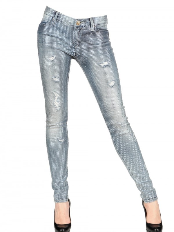 Lerock Venere Swarovski Jeans in Blue - Lyst